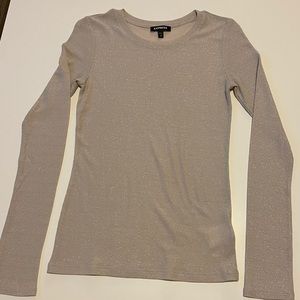 Express Glitter Long-Sleeve Top